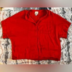 INDUSTRY “Republic Clothing” Women’s Red Button Down